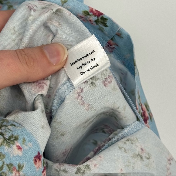 Brock Collection X Minnow Girls 7/8 Provence Blue Floral Smocked Cotton Dress - Picture 7 of 9